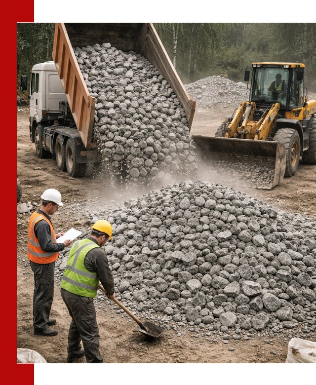 Гранитный щебень фракция 70-150 доставка в Устях-Куте