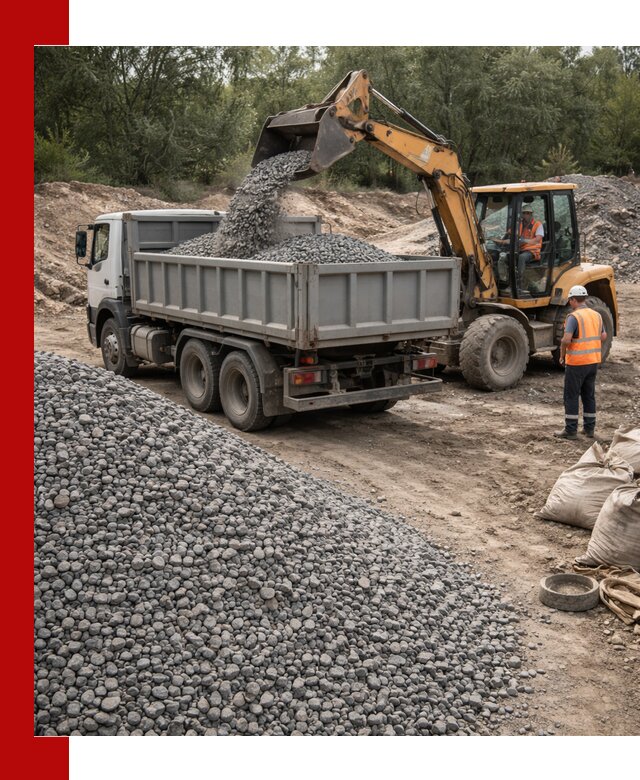 Доставка гравийного щебня в Устях-Куте оптом и в розницу
