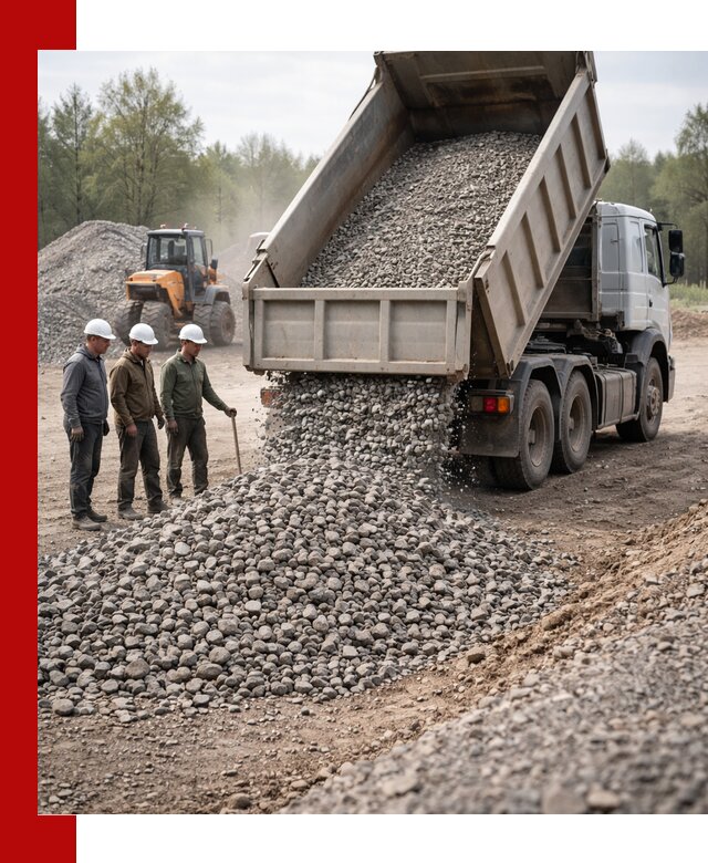 Доставка гравийного щебня фракции 70-120 в Устях-Куте