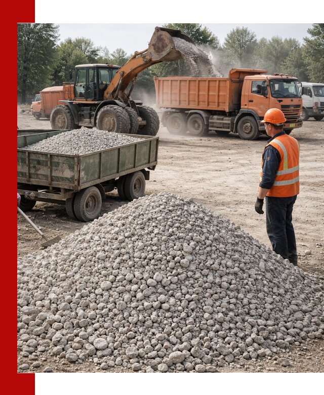 Доставка известнякового щебня фракция 20–40 в Устях-Куте