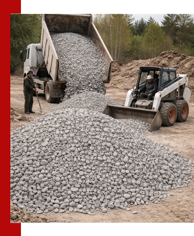 Доставка доломитового щебня в Устях-Куте напрямую от карьера
