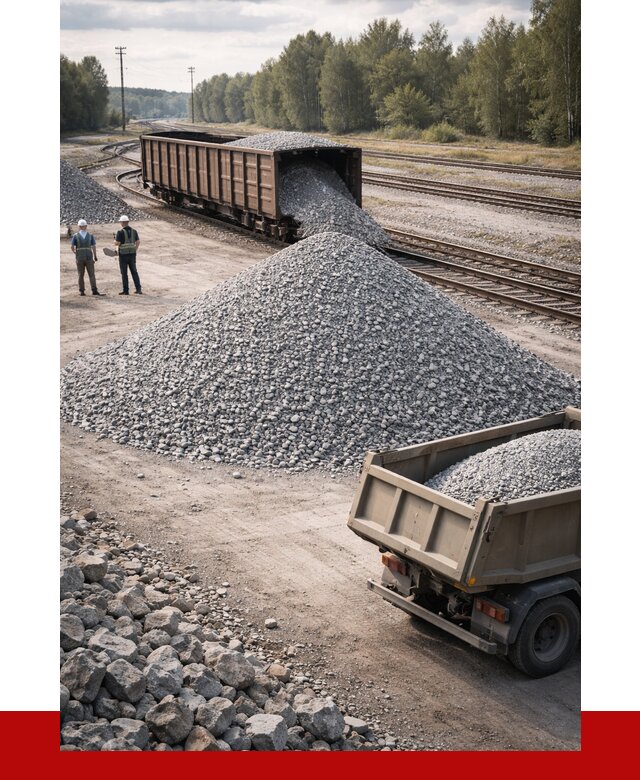 Железнодорожный щебень 20-60 в Устях-Куте от 1750 р. | ПРОНЕРУДУтк