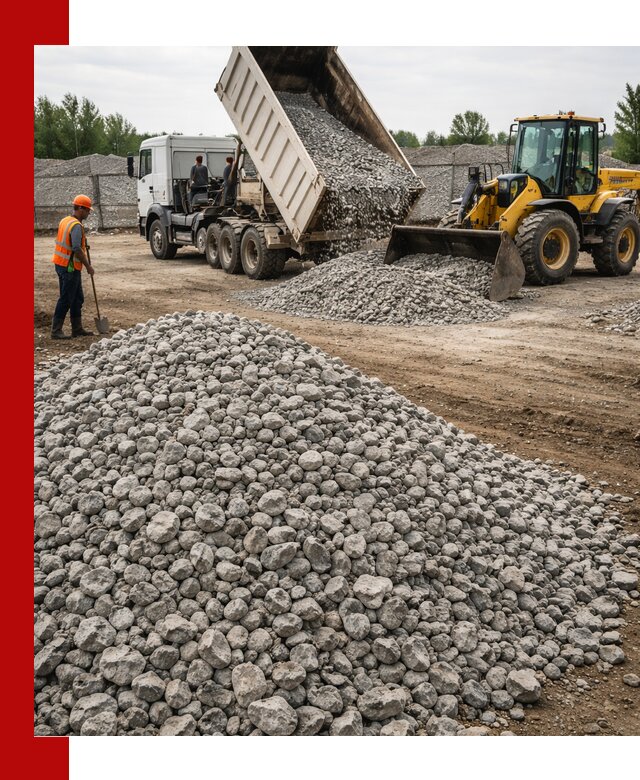 Доставка бетонного щебня фракции 40-70 в Устях-Куте