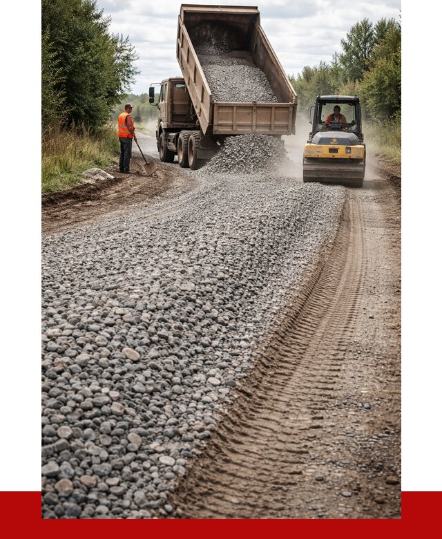 Щебень для отсыпки дороги в Устях-Куте от 2780 р. ПРОНЕРУДУтк