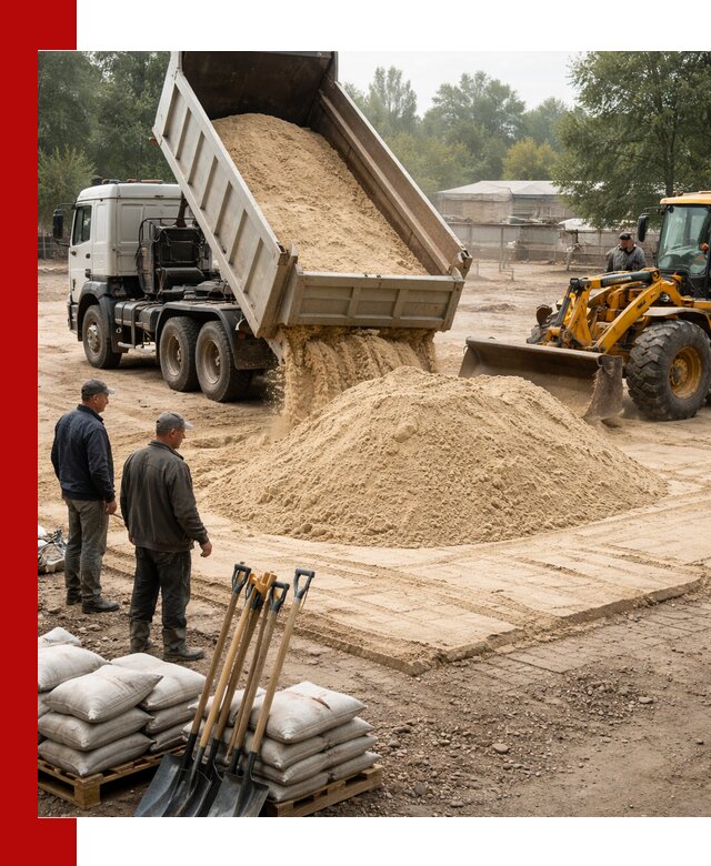 Доставка мытого песка в Устях-Куте с самосвалами по выгодной цене