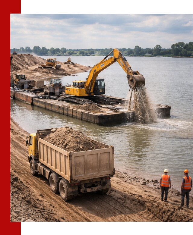 Намывной песок с доставкой в Устях-Куте оптом и в розницу