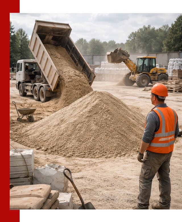 Доставка строительного песка с самосвалом в Устях-Куте