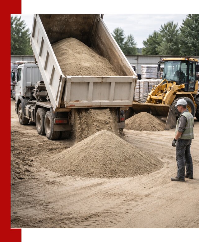 Поставка и доставка песка для бетона в Устях-Куте