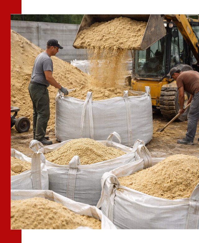 Поставка качественного песка для кладки в Устях-Куте