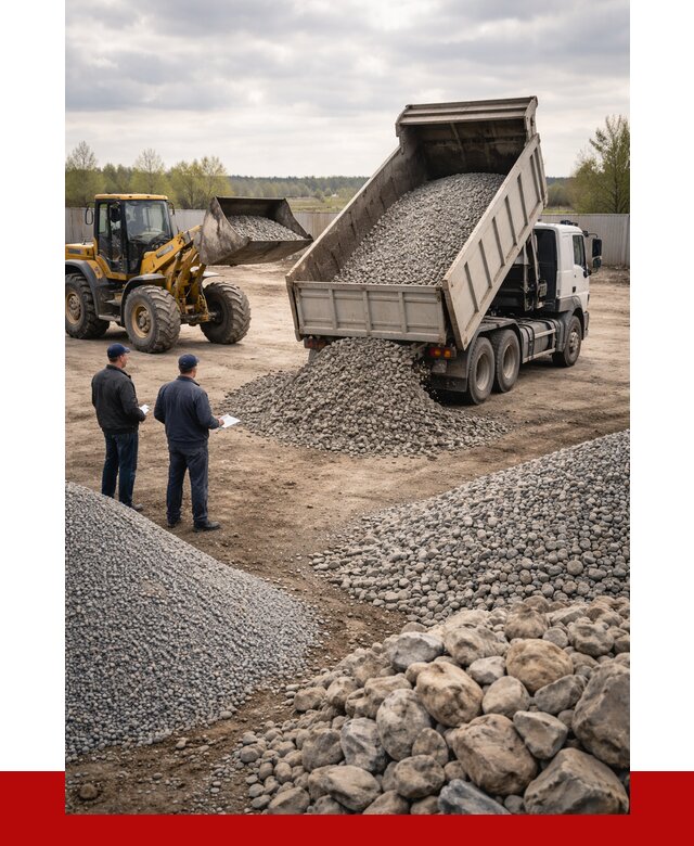 Гравий и камень с доставкой в Устях-Куте от 4325 р. - ПРОНЕРУДУтк