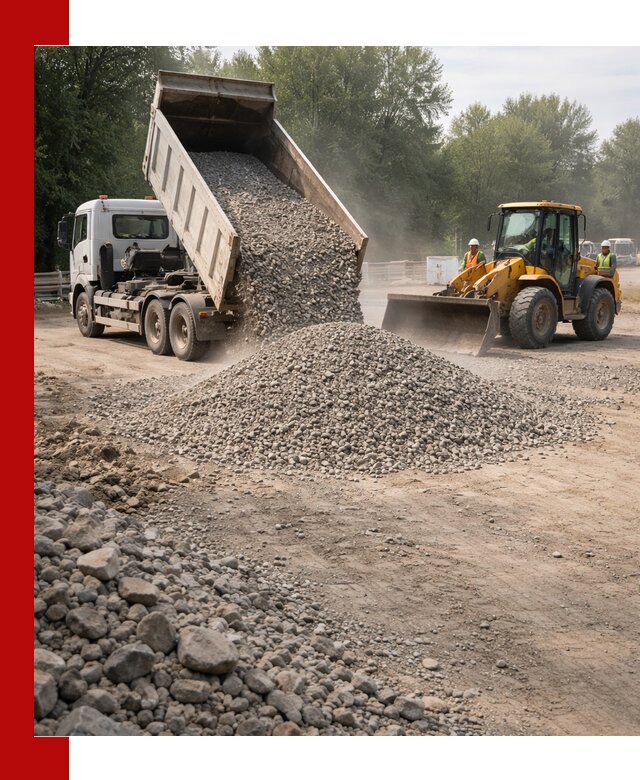 Гравий фракция 5–20 доставка в Устях-Куте оптом и в розницу