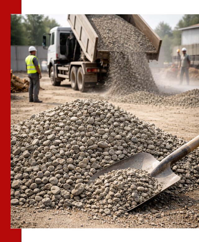 Доставка гравия фракции 20-40 в Устях-Куте с самосвалами