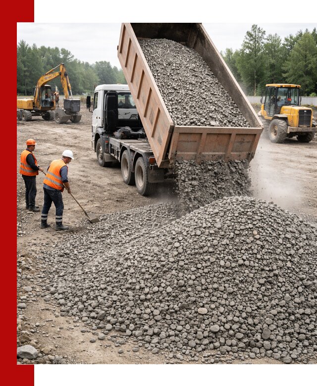 Доставка гравия фракции 40-70 в Устях-Куте оптом и в розницу