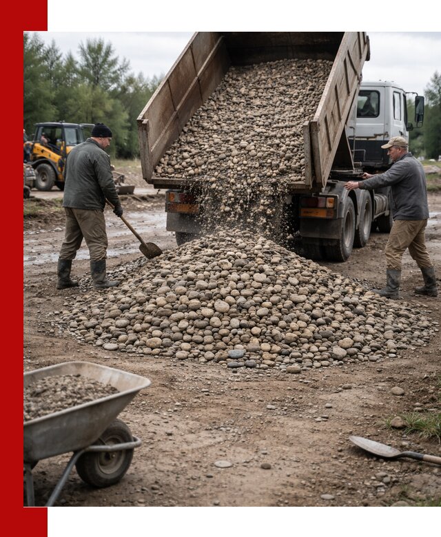 Доставка гальки речной оптом и в розницу в Устях-Куте