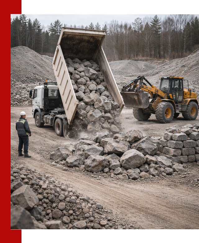 Доставка и продажа бутового гранитного камня в Устях-Куте