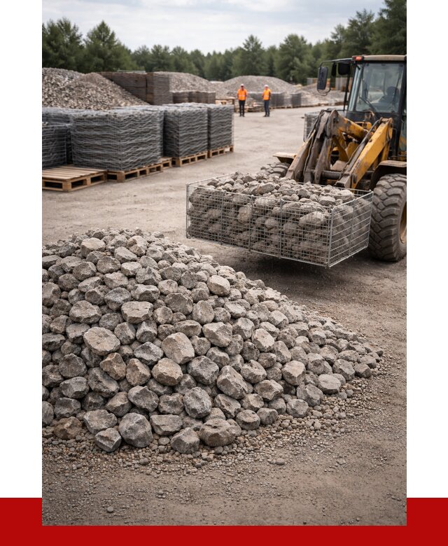 Камень для габионов фракция 70-150 в Устях-Куте от 4325 р. | ПРОНЕРУДУтк