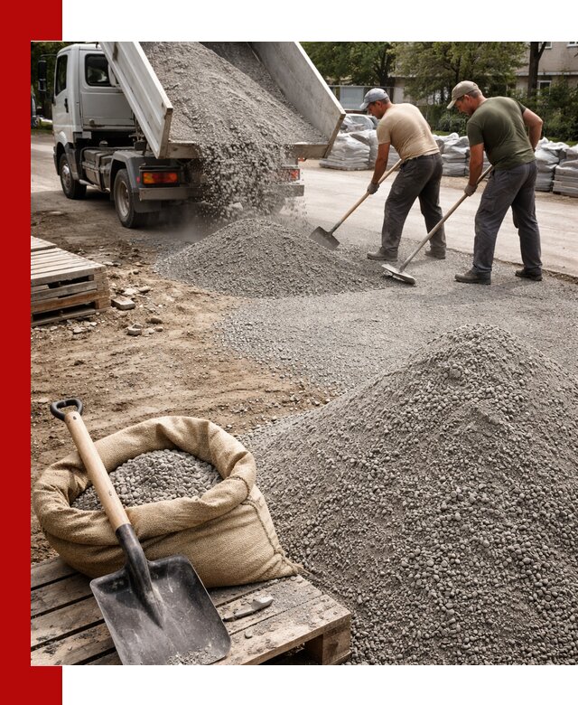 Отсев для тротуарной плитки в Устях-Куте — доставка и укладка