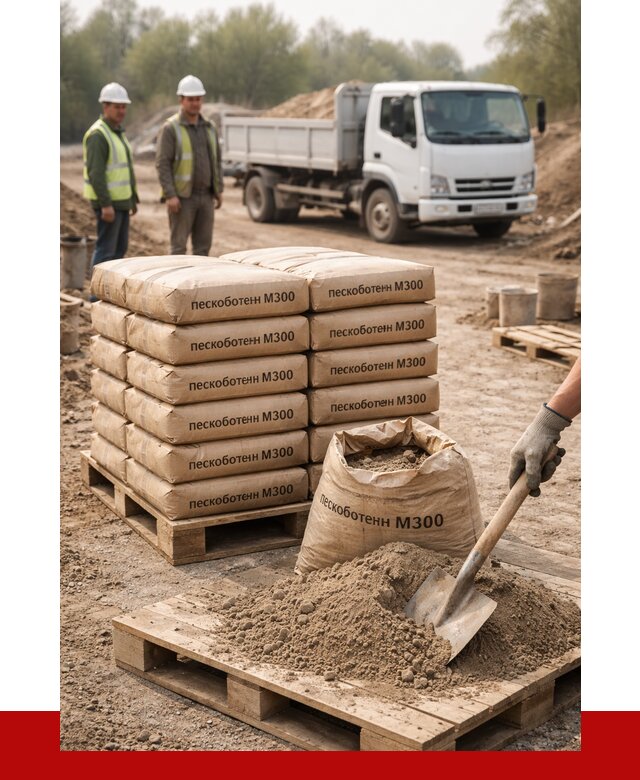 Пескобетон М300 в Устях-Куте с доставкой от 4788 р. за куб | ПРОНЕРУДУтк