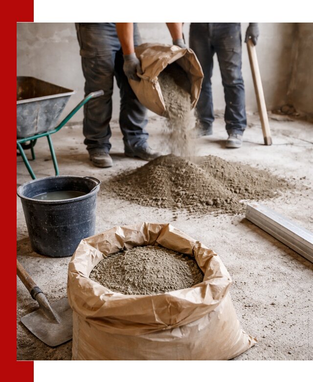 Доставка сухой смеси для стяжки в Устях-Куте