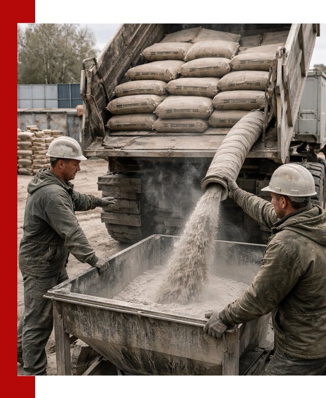 Доставка цемента М400 в Устях-Куте оптом и в розницу