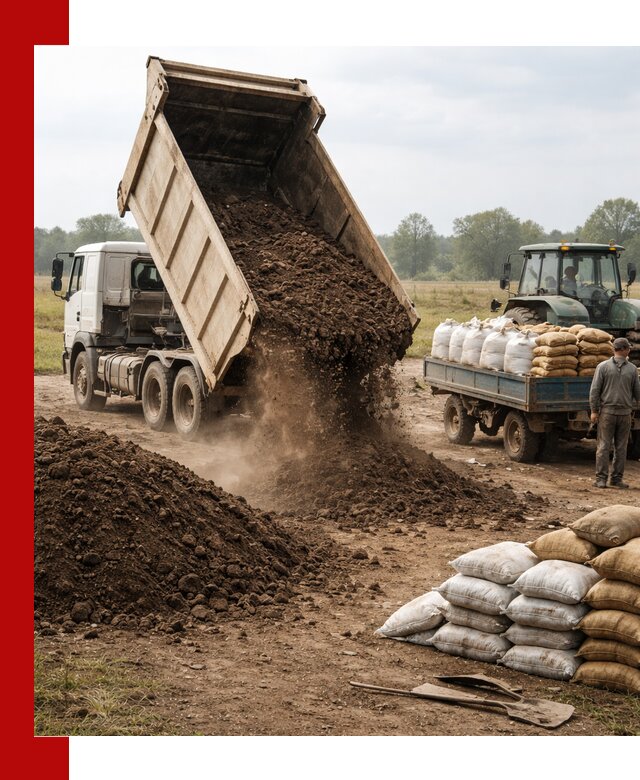 Доставка грунта и удобрений оптом в Устях-Куте для сельхоз и строительства