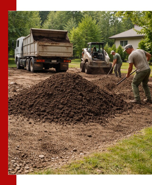 Доставка и укладка грунта для газона в Устях-Куте