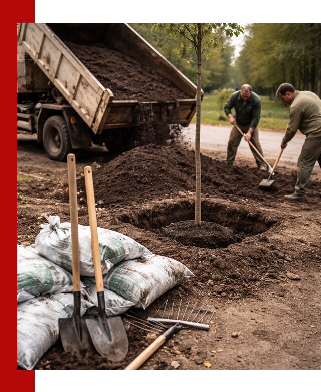 Грунт для посадки деревьев в Устях-Куте — доставка и подготовка почвы