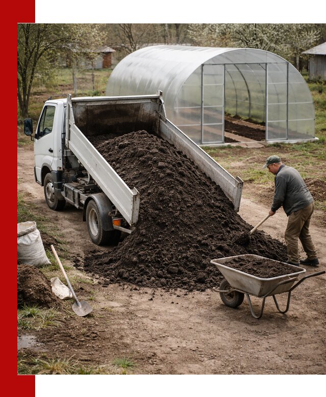 Чернозем для теплицы с доставкой в Устях-Куте