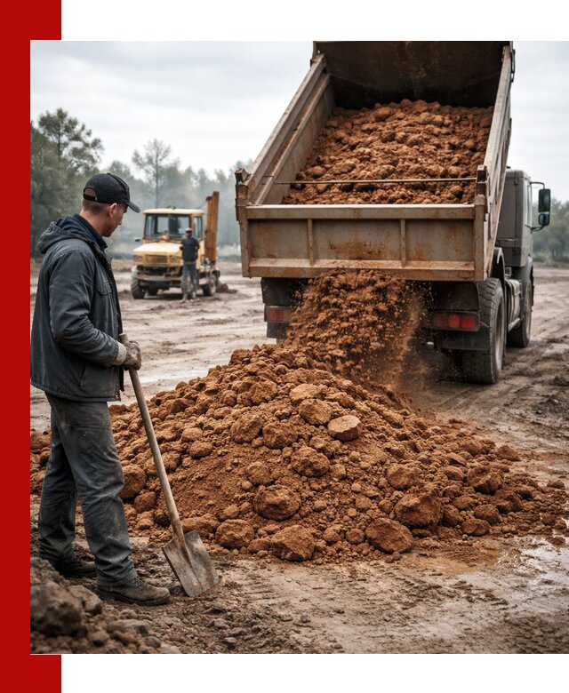 Глина для засыпки в Устях-Куте с доставкой самосвалами