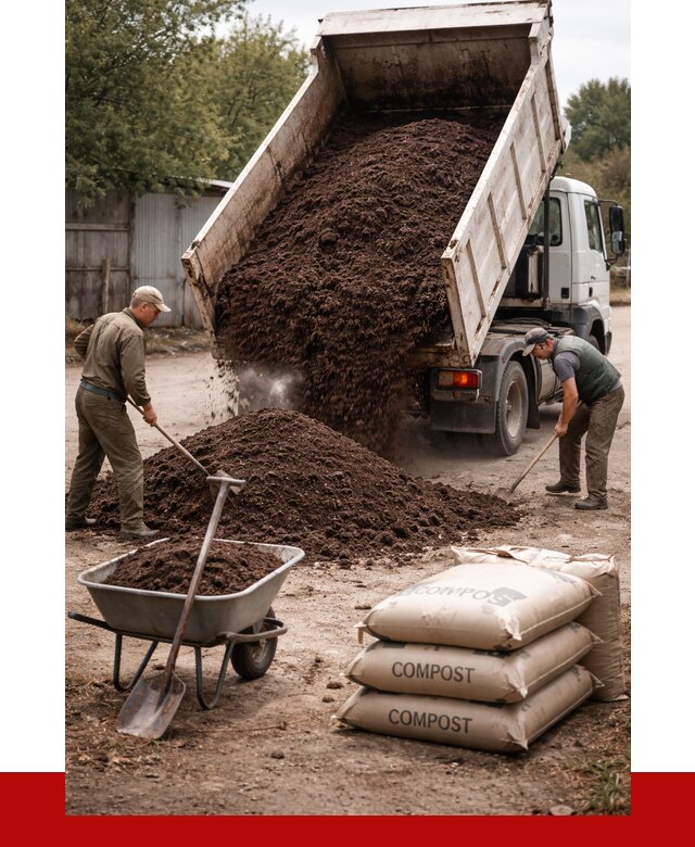 Купить компост в Устях-Куте от 4325 р. за куб с доставкой | ПРОНЕРУДУтк