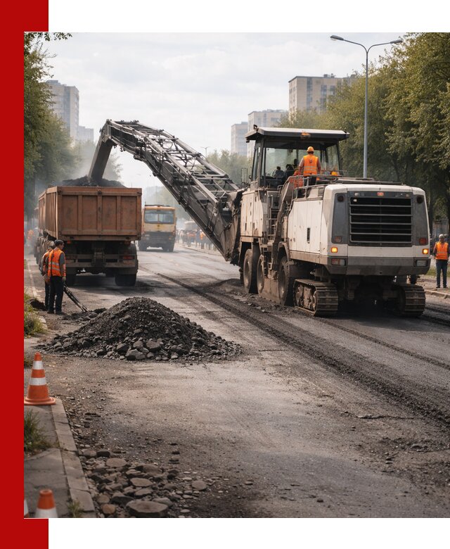 Фрезерованный асфальт в Устях-Куте — удаление и вывоз старого покрытия