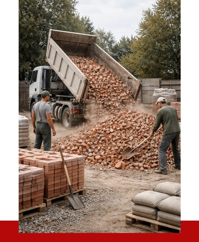 Бой кирпича в Устях-Куте с доставкой от 4325 руб/куб | ПРОНЕРУДУтк