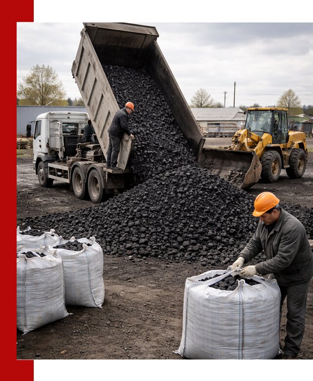 Доставка каменного угля в Устях-Куте оптом и в розницу