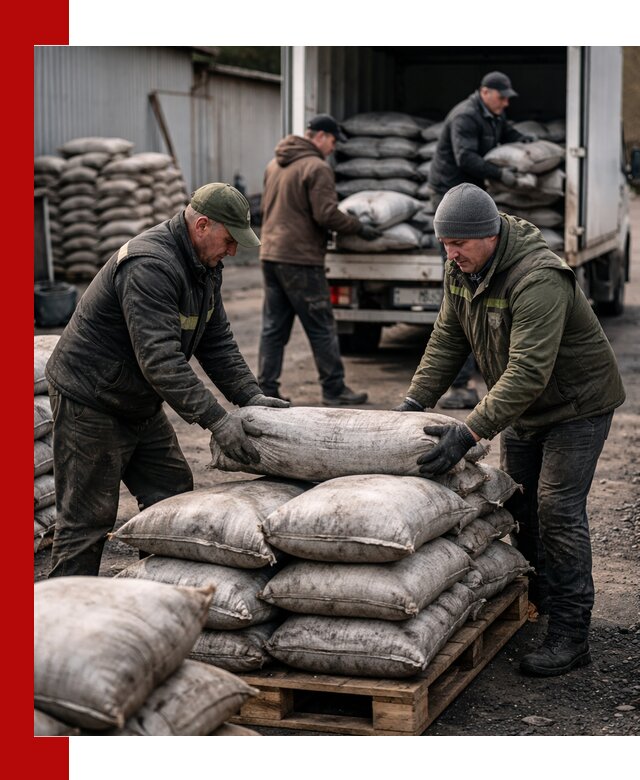 Доставка угля в мешках по выгодным ценам в Устях-Куте